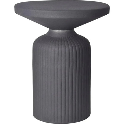 Yoli Aluminum Black Round Side Table - LOOMLAN - Moe's Home - Side Tables