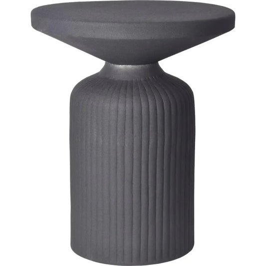 Yoli Aluminum Black Round Side Table - LOOMLAN - Moe's Home - Side Tables