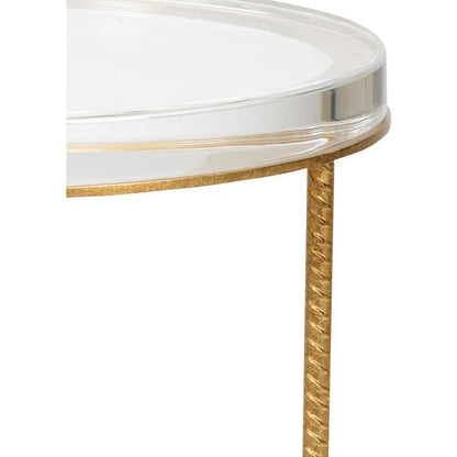 Yonkers Acrylic Top Round Side Table - LOOMLAN - Chelsea House - Side Tables