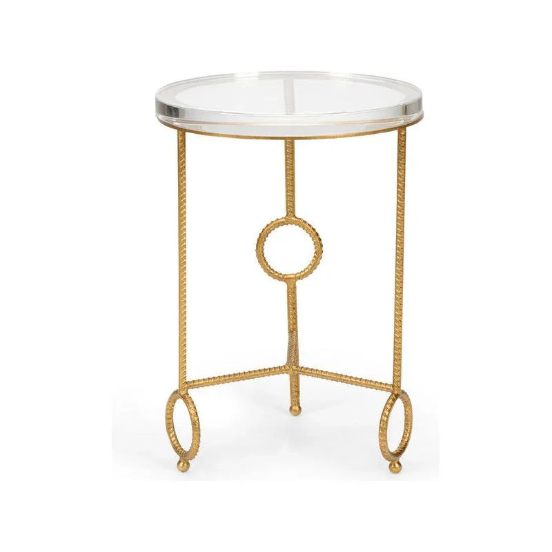 Yonkers Acrylic Top Round Side Table - LOOMLAN - Chelsea House - Side Tables