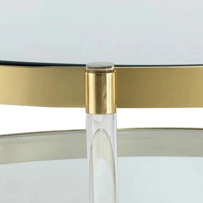 York Coffee Table Brass Glass Shelves & - LOOMLAN - SUNPAN - Coffee Tables