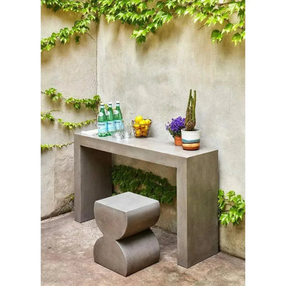 You Fiber Reinforced Concrete Sofa Table-Outdoor Console Tables-Urbia-LOOMLAN