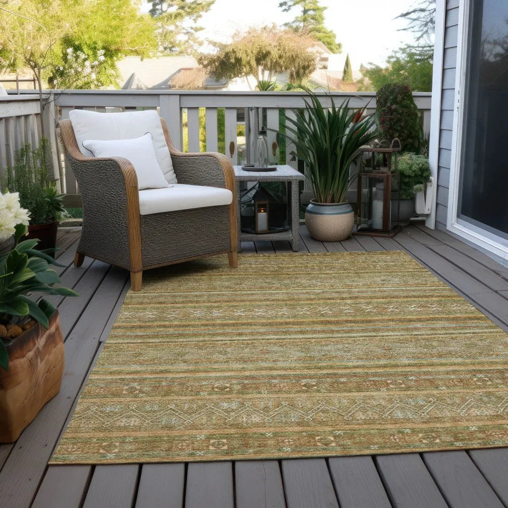 Ysadora Aloe Washable Indoor - Outdoor Rug - LOOMLAN - LOOMLAN Rugs - Outdoor Rugs