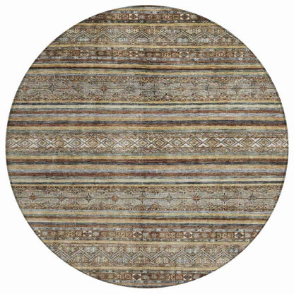 Ysadora Brown Washable Indoor - Outdoor Rug - LOOMLAN - LOOMLAN Rugs - Outdoor Rugs