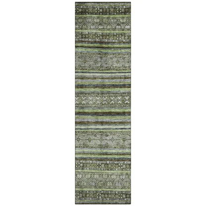 Ysadora Green Washable Indoor - Outdoor Rug - LOOMLAN - LOOMLAN Rugs - Outdoor Rugs