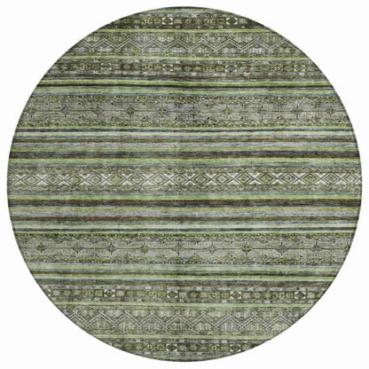 Ysadora Green Washable Indoor - Outdoor Rug - LOOMLAN - LOOMLAN Rugs - Outdoor Rugs