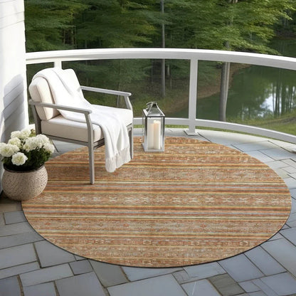 Ysadora Orange Washable Indoor - Outdoor Rug - LOOMLAN - LOOMLAN Rugs - Outdoor Rugs