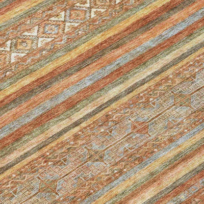 Ysadora Orange Washable Indoor - Outdoor Rug - LOOMLAN - LOOMLAN Rugs - Outdoor Rugs