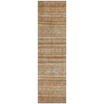 Ysadora Orange Washable Indoor - Outdoor Rug - LOOMLAN - LOOMLAN Rugs - Outdoor Rugs