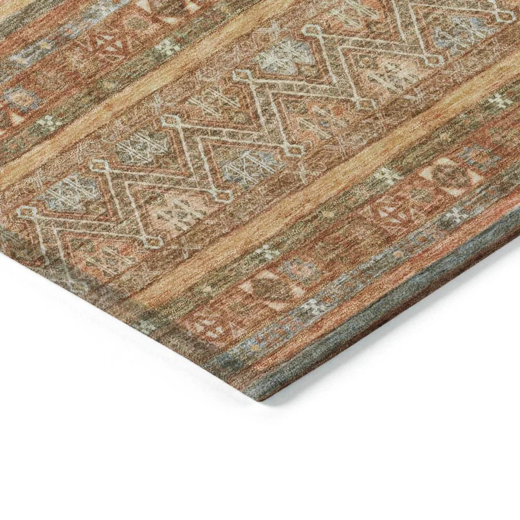Ysadora Orange Washable Indoor - Outdoor Rug - LOOMLAN - LOOMLAN Rugs - Outdoor Rugs