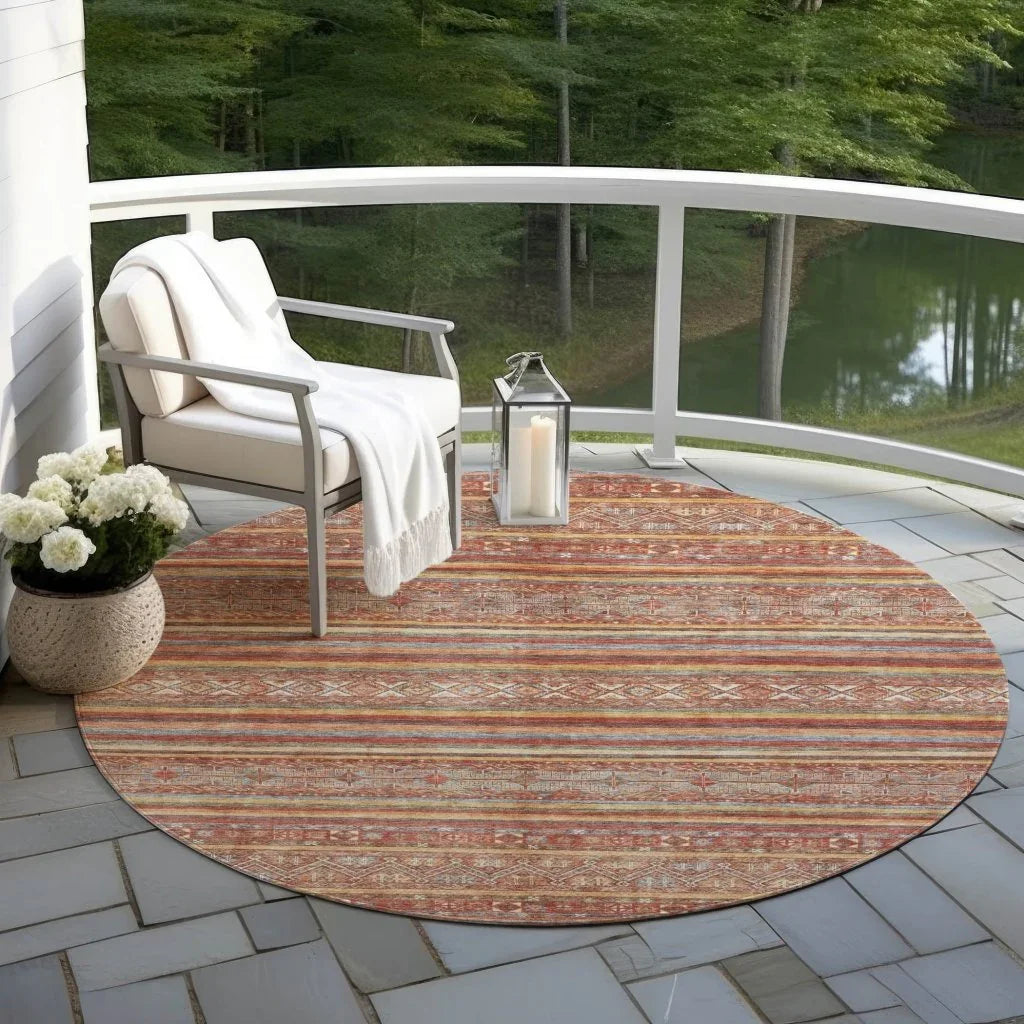 Ysadora Paprika Washable Indoor - Outdoor Rug - LOOMLAN - LOOMLAN Rugs - Outdoor Rugs