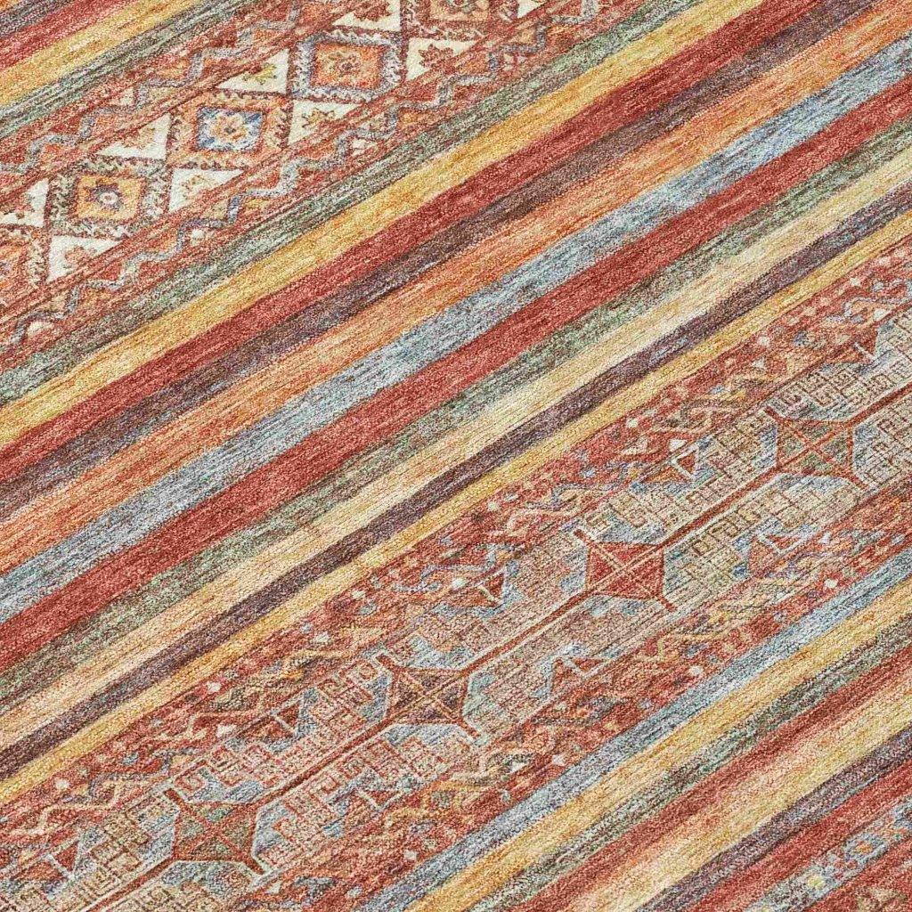 Ysadora Paprika Washable Indoor - Outdoor Rug - LOOMLAN - LOOMLAN Rugs - Outdoor Rugs