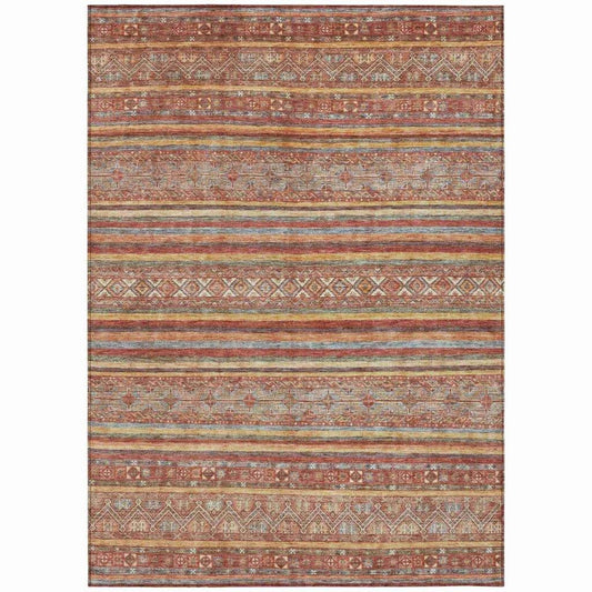 Ysadora Paprika Washable Indoor - Outdoor Rug - LOOMLAN - LOOMLAN Rugs - Outdoor Rugs