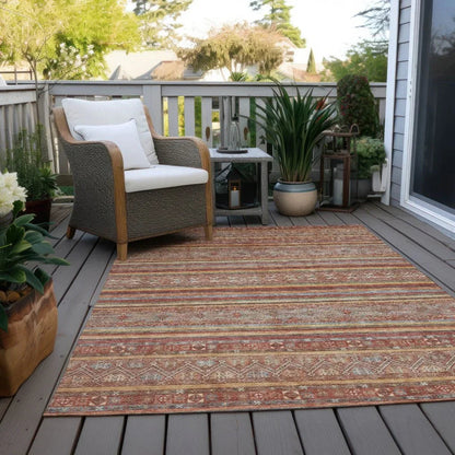 Ysadora Paprika Washable Indoor - Outdoor Rug - LOOMLAN - LOOMLAN Rugs - Outdoor Rugs