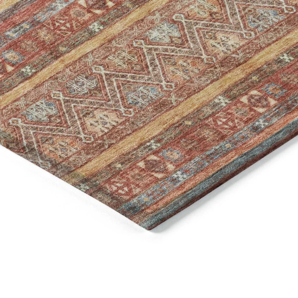 Ysadora Paprika Washable Indoor - Outdoor Rug - LOOMLAN - LOOMLAN Rugs - Outdoor Rugs