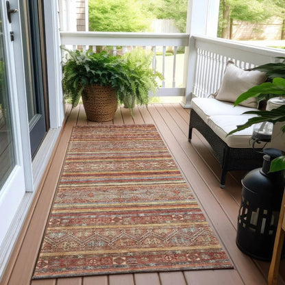 Ysadora Paprika Washable Indoor - Outdoor Rug - LOOMLAN - LOOMLAN Rugs - Outdoor Rugs