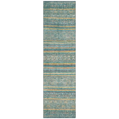 Ysadora Teal Washable Indoor - Outdoor Rug - LOOMLAN - LOOMLAN Rugs - Outdoor Rugs