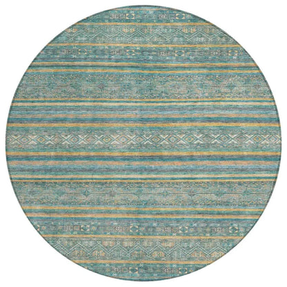 Ysadora Teal Washable Indoor - Outdoor Rug - LOOMLAN - LOOMLAN Rugs - Outdoor Rugs