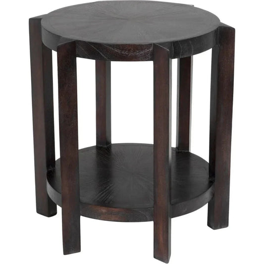 Yuhuda Small Side Table, Sombre Finish - LOOMLAN - Noir - Side Tables