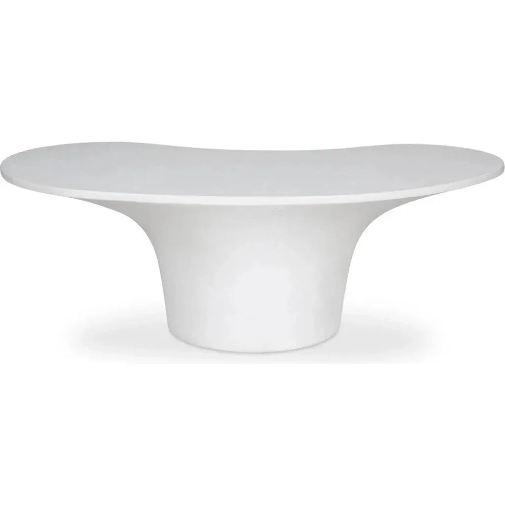 Yumi Concrete Outdoor Oval Coffee Table-Outdoor Coffee Tables-Moe's Home-LOOMLAN