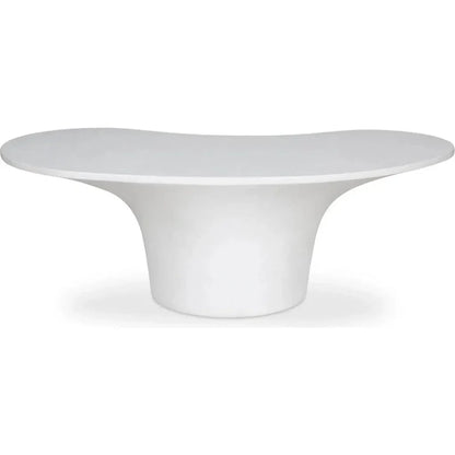 Yumi Concrete Outdoor Oval Coffee Table-Outdoor Coffee Tables-Moe's Home-LOOMLAN