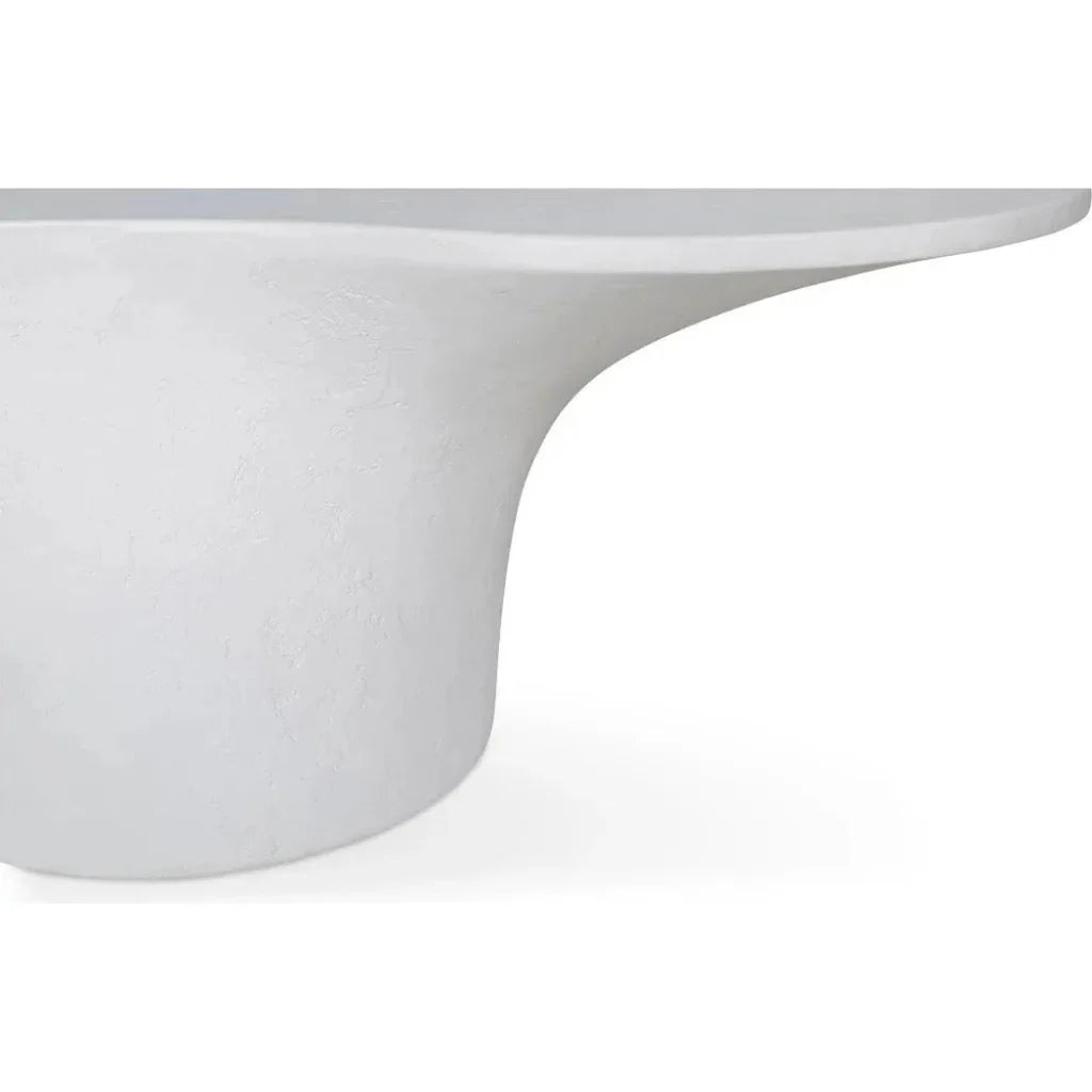 Yumi Concrete Outdoor Oval Coffee Table-Outdoor Coffee Tables-Moe's Home-LOOMLAN