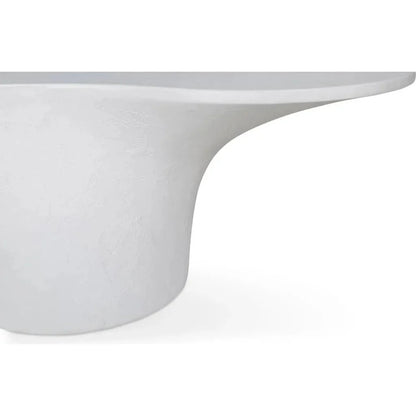 Yumi Concrete Outdoor Oval Coffee Table-Outdoor Coffee Tables-Moe's Home-LOOMLAN