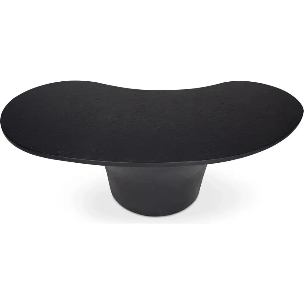 Yumi Concrete Outdoor Oval Coffee Table-Outdoor Coffee Tables-Moe's Home-LOOMLAN