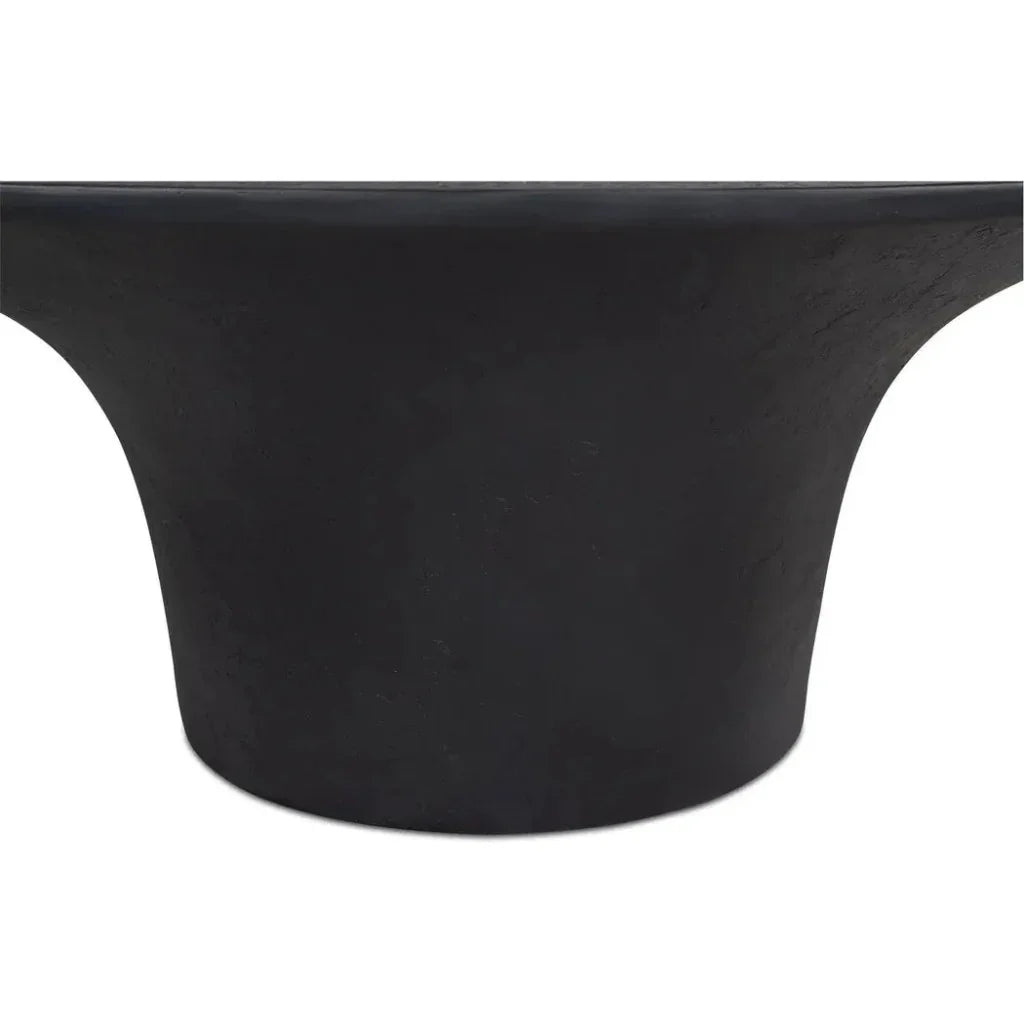 Yumi Concrete Outdoor Oval Coffee Table-Outdoor Coffee Tables-Moe's Home-LOOMLAN