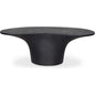 Yumi Concrete Outdoor Oval Coffee Table-Outdoor Coffee Tables-Moe's Home-Black-LOOMLAN