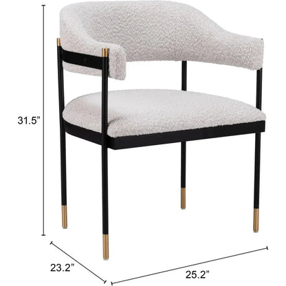 Zadar Misty Gray Dining Arm Chair - LOOMLAN - Zuo Modern - Dining Chairs