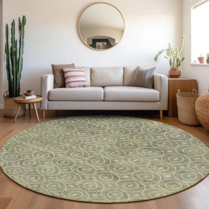 Zafrine Aloe Washable Indoor - Outdoor Rug - LOOMLAN - LOOMLAN Rugs - Outdoor Rugs