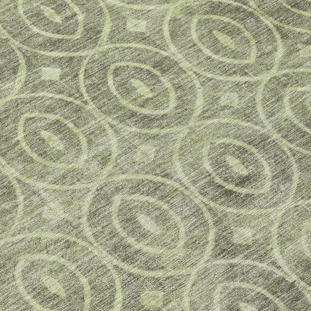 Zafrine Aloe Washable Indoor - Outdoor Rug - LOOMLAN - LOOMLAN Rugs - Outdoor Rugs