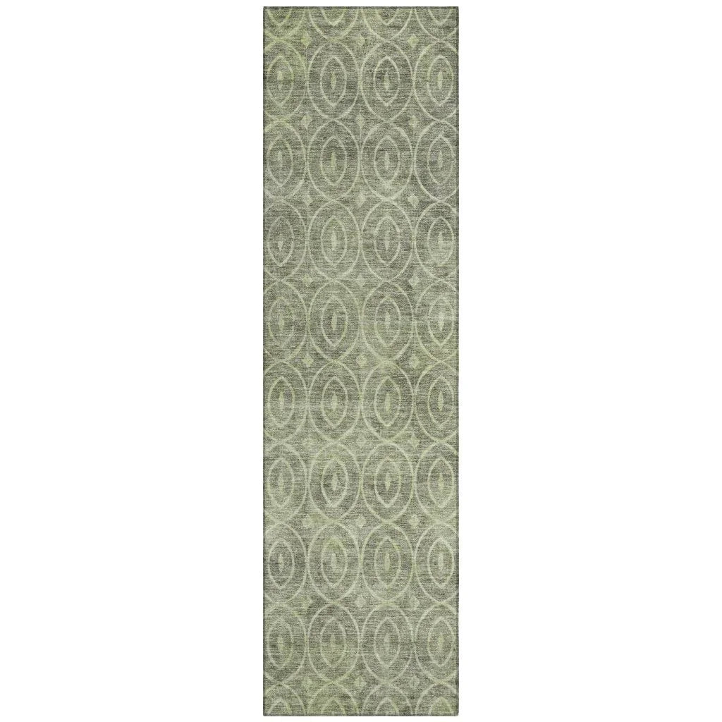 Zafrine Aloe Washable Indoor - Outdoor Rug - LOOMLAN - LOOMLAN Rugs - Outdoor Rugs