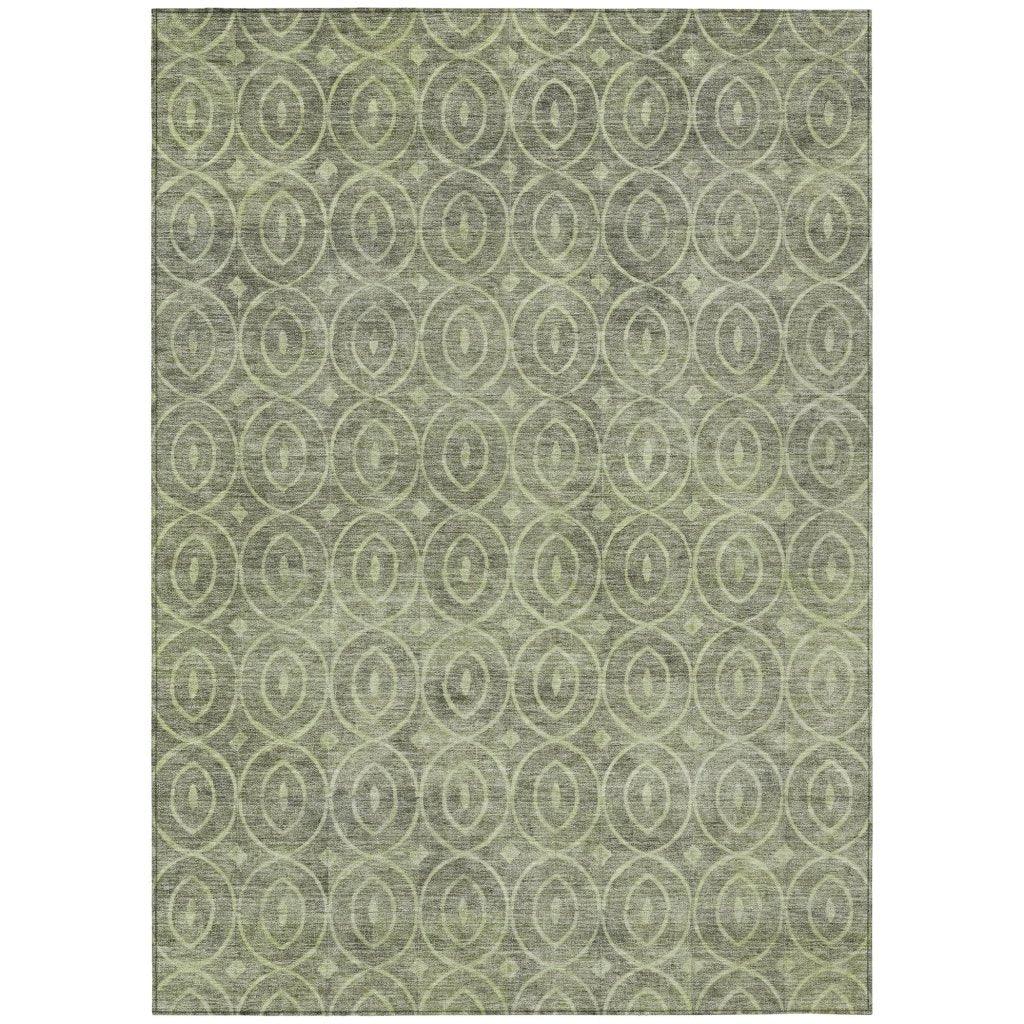 Zafrine Aloe Washable Indoor - Outdoor Rug - LOOMLAN - LOOMLAN Rugs - Outdoor Rugs