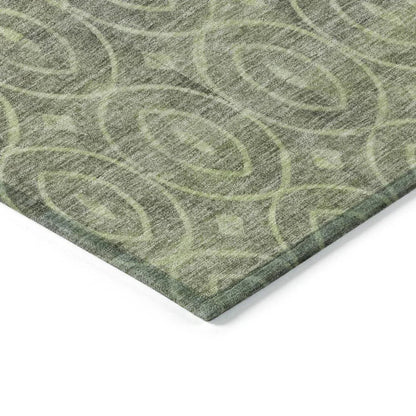 Zafrine Aloe Washable Indoor - Outdoor Rug - LOOMLAN - LOOMLAN Rugs - Outdoor Rugs