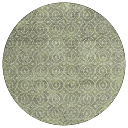 Zafrine Aloe Washable Indoor - Outdoor Rug - LOOMLAN - LOOMLAN Rugs - Outdoor Rugs