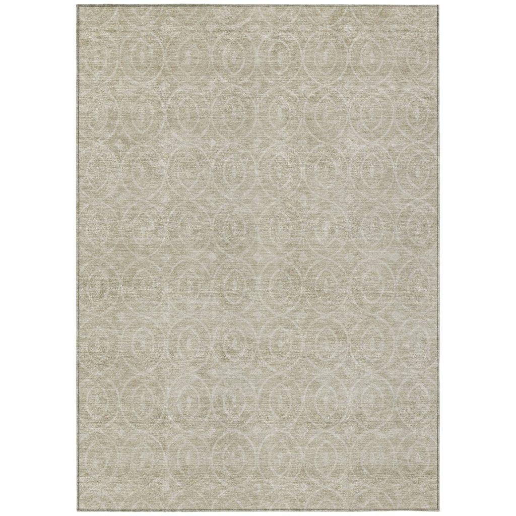 Zafrine Beige Washable Indoor - Outdoor Rug - LOOMLAN - LOOMLAN Rugs - Outdoor Rugs