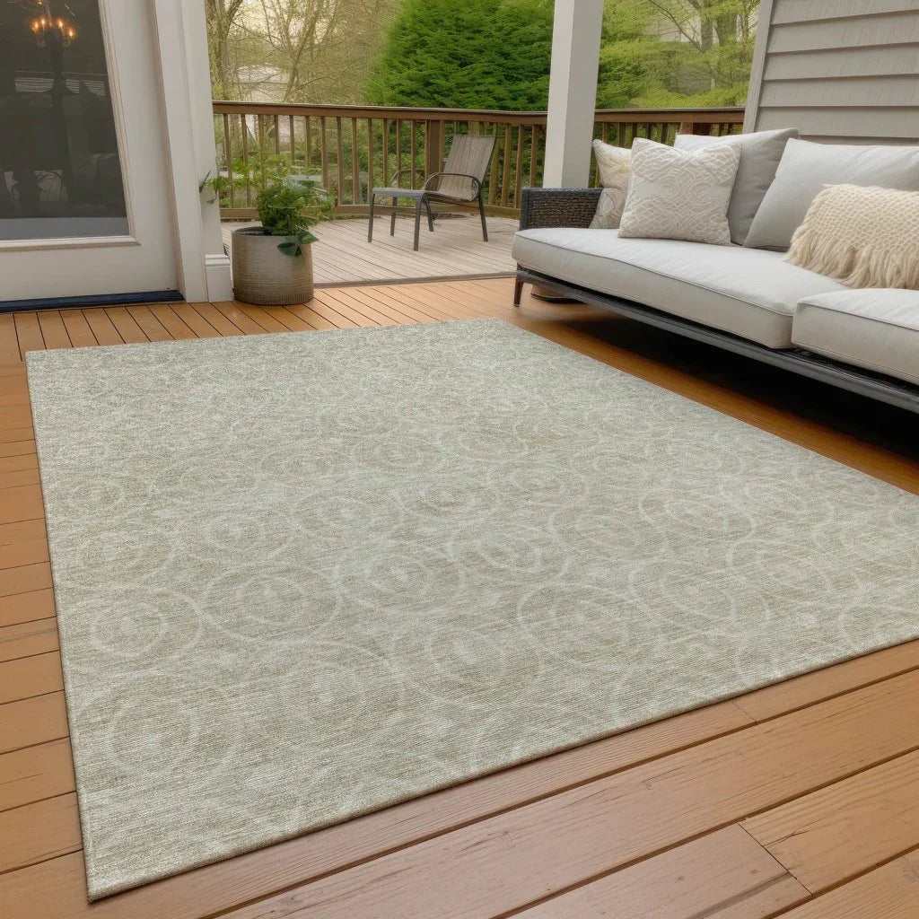 Zafrine Beige Washable Indoor - Outdoor Rug - LOOMLAN - LOOMLAN Rugs - Outdoor Rugs