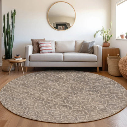 Zafrine Brown Washable Indoor - Outdoor Rug - LOOMLAN - LOOMLAN Rugs - Outdoor Rugs