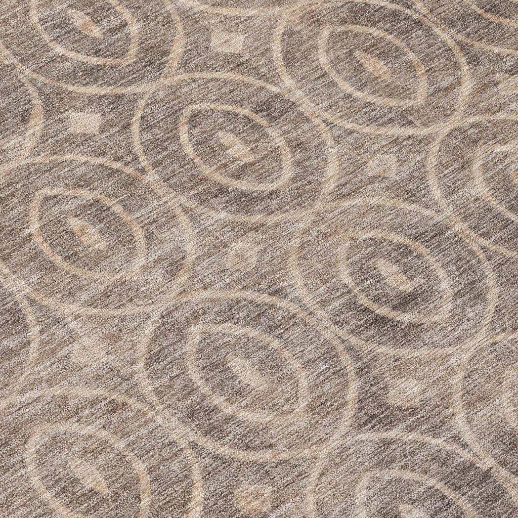 Zafrine Brown Washable Indoor - Outdoor Rug - LOOMLAN - LOOMLAN Rugs - Outdoor Rugs