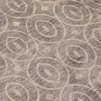Zafrine Brown Washable Indoor - Outdoor Rug - LOOMLAN - LOOMLAN Rugs - Outdoor Rugs
