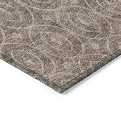Zafrine Brown Washable Indoor - Outdoor Rug - LOOMLAN - LOOMLAN Rugs - Outdoor Rugs