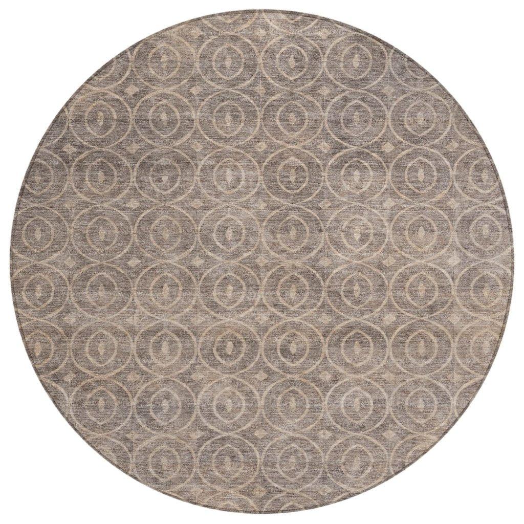 Zafrine Brown Washable Indoor - Outdoor Rug - LOOMLAN - LOOMLAN Rugs - Outdoor Rugs