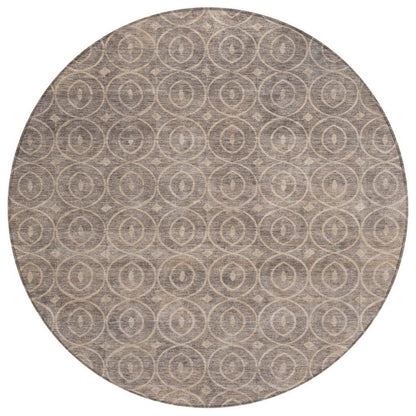 Zafrine Brown Washable Indoor - Outdoor Rug - LOOMLAN - LOOMLAN Rugs - Outdoor Rugs