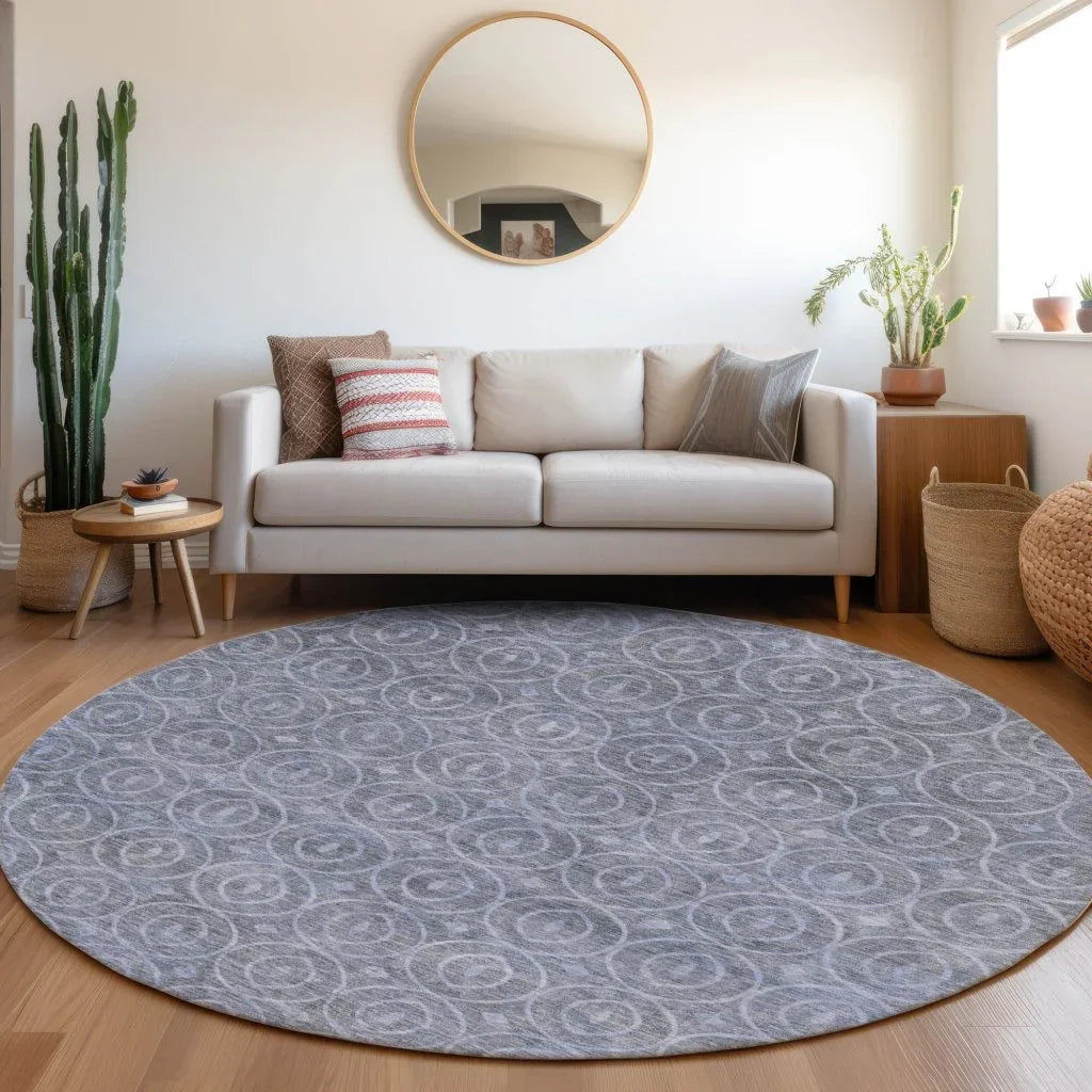 Zafrine Denim Washable Indoor - Outdoor Rug - LOOMLAN - LOOMLAN Rugs - Outdoor Rugs