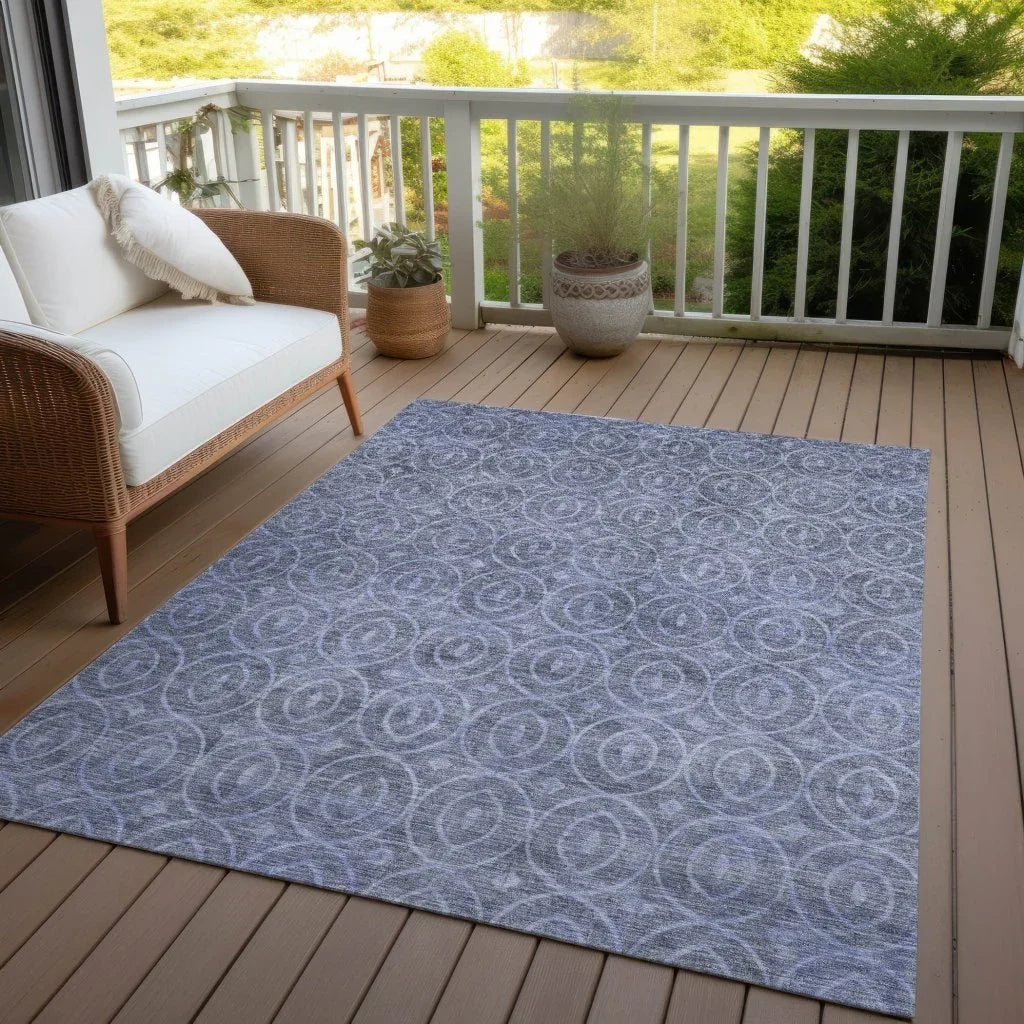 Zafrine Denim Washable Indoor - Outdoor Rug - LOOMLAN - LOOMLAN Rugs - Outdoor Rugs