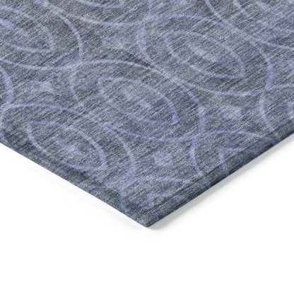 Zafrine Denim Washable Indoor - Outdoor Rug - LOOMLAN - LOOMLAN Rugs - Outdoor Rugs