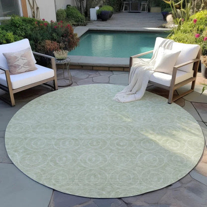 Zafrine Green Washable Indoor - Outdoor Rug - LOOMLAN - LOOMLAN Rugs - Outdoor Rugs
