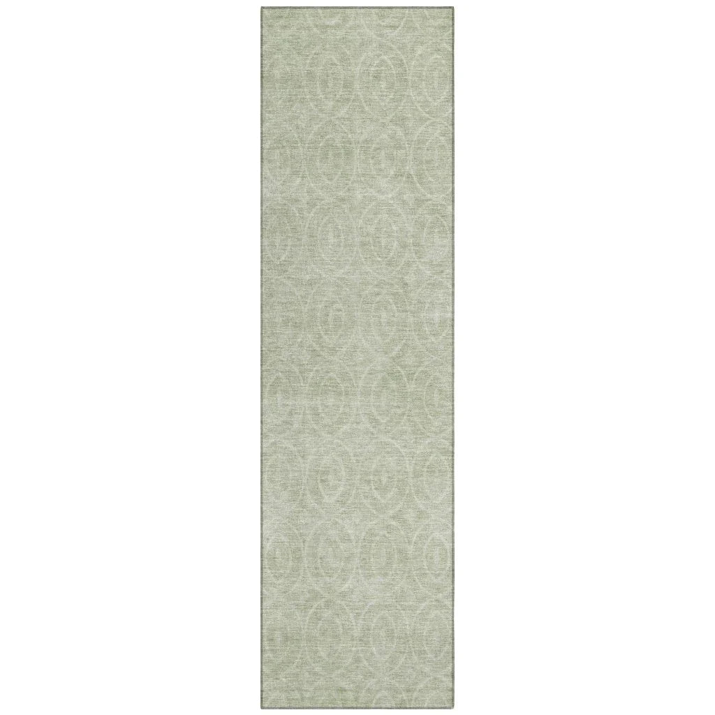 Zafrine Green Washable Indoor - Outdoor Rug - LOOMLAN - LOOMLAN Rugs - Outdoor Rugs
